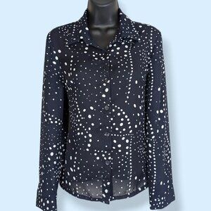 Vanity Fair Petite Abstract Dot Blouse